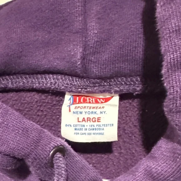 J. Crew Purple Hoodie - Picture 2 of 3
